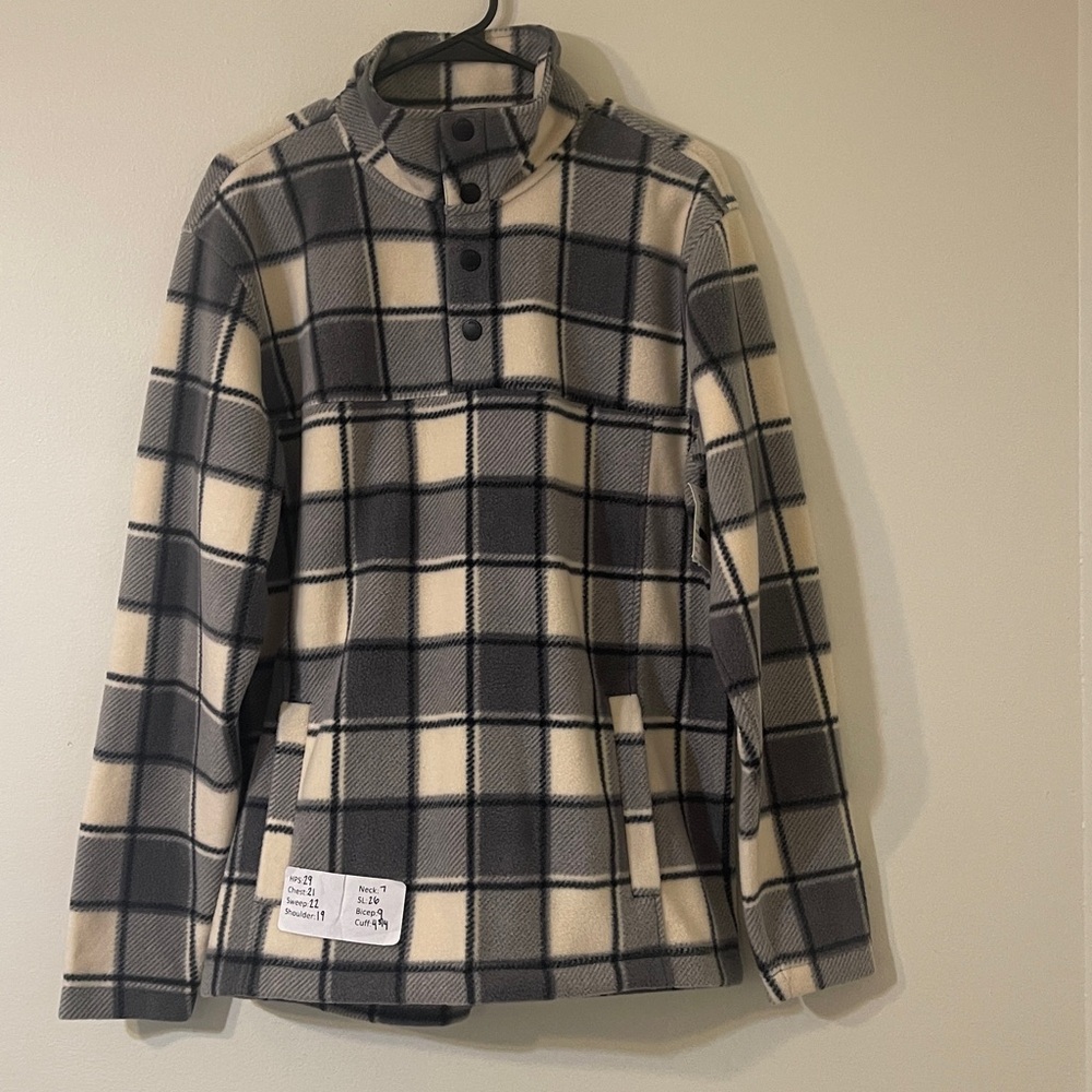 Plaid Fleece Pullover - Picture 3 of 6
